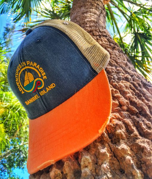 sanibel-trucker-hat-orange-navy-patagonia